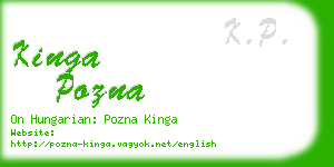 kinga pozna business card